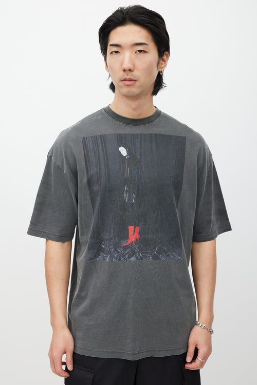 Balenciaga Black 
Multicolour Photo Print T-Shirt