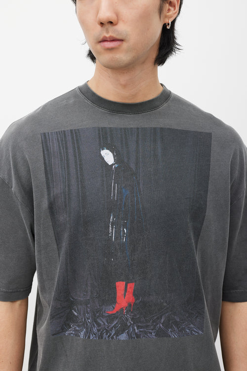 Balenciaga Black 
Multicolour Photo Print T-Shirt