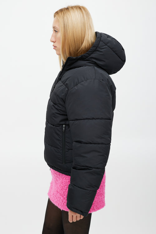 Balenciaga Black Ripstop Hooded Puffer Jacket