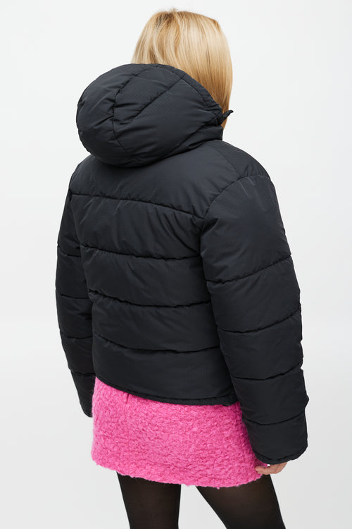 Balenciaga Black Ripstop Hooded Puffer Jacket