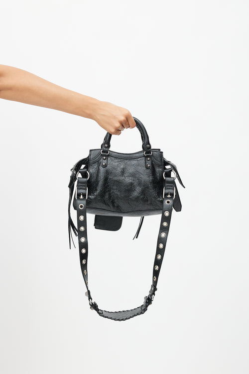 Balenciaga Black Small Neo Cagole Shoulder Bag