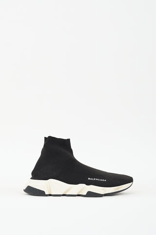 Balenciaga Black 
White Speed Knit Sneaker