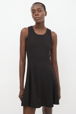 Balenciaga Black Studded Skater Dress