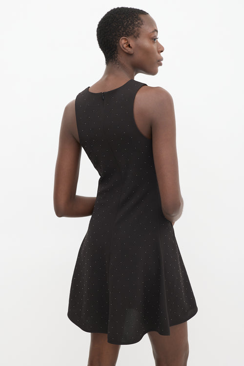 Balenciaga Black Studded Skater Dress