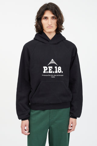 Balenciaga Black 
White PE 18 Logo Hoodie