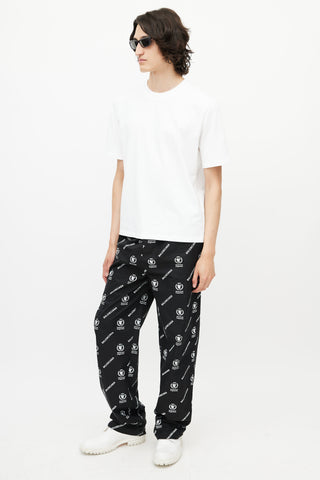 Balenciaga Black 
White World Food Programme Trouser