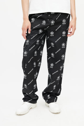 Balenciaga Black 
White World Food Programme Trouser