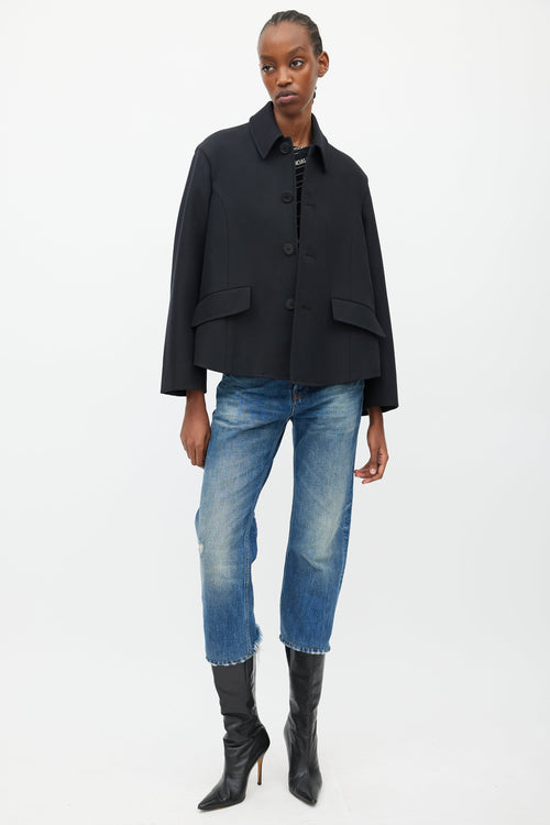 Balenciaga Black Wool Boxy Jacket