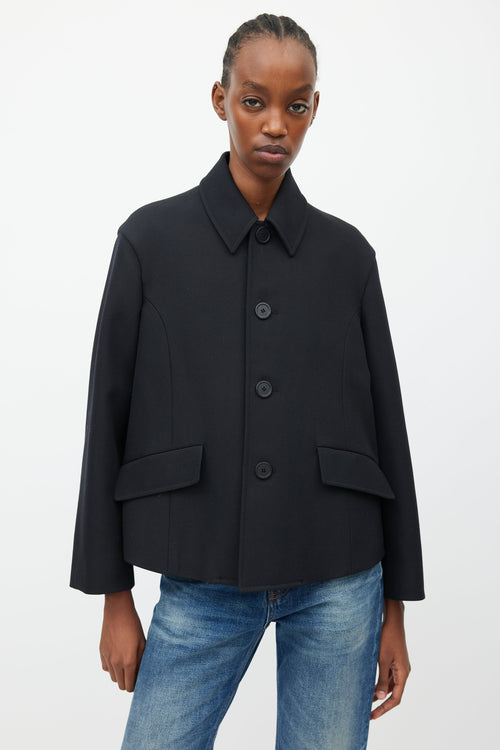 Balenciaga Black Wool Boxy Jacket