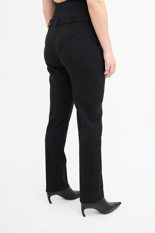 Balenciaga Black Wool Tapered Trouser