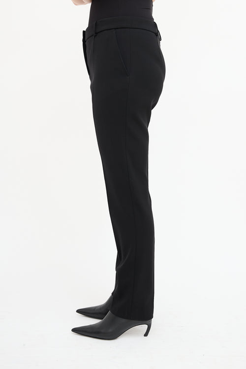 Balenciaga Black Wool Tapered Trouser