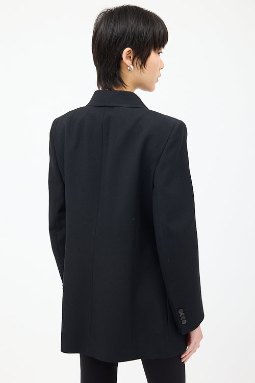 Balenciaga Black Wool Hourglass Double Breasted Blazer