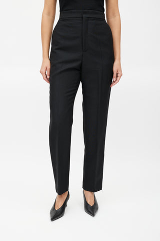 Balenciaga Black Wool Tapered Trouser