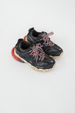 Balenciaga Black 
Red Chunky Track Sneaker