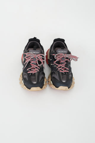 Balenciaga Black 
Red Chunky Track Sneaker