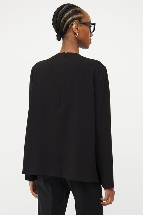 Balenciaga Black Belted Wrap Top