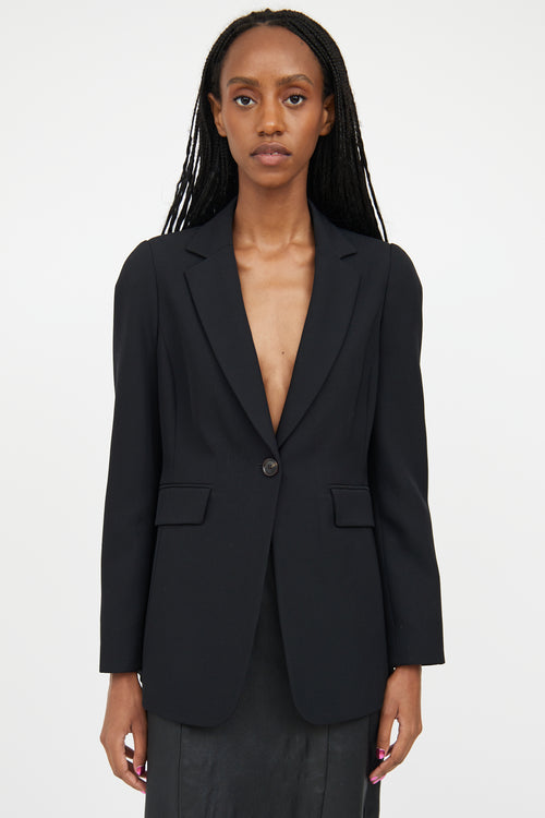 Balenciaga Black Wool Two Pocket Blazer