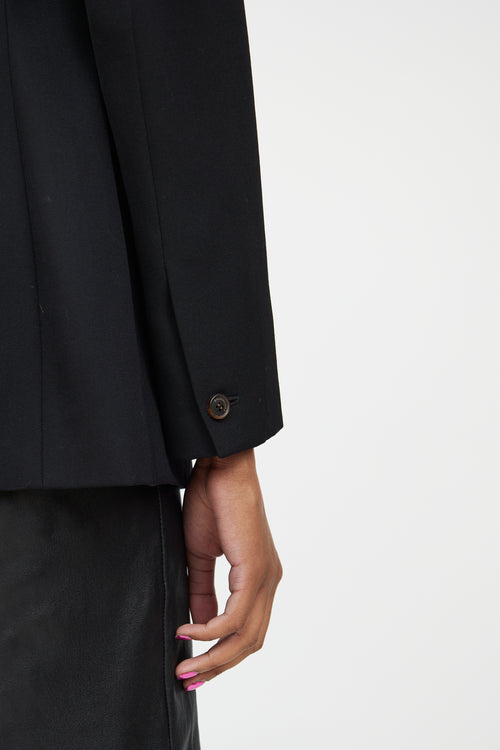 Balenciaga Black Wool Two Pocket Blazer