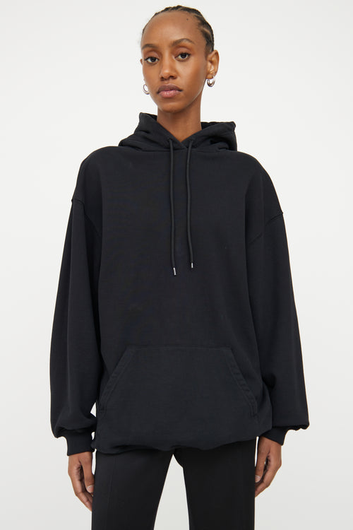 Balenciaga Black Logo Long Sleeve Hoodie