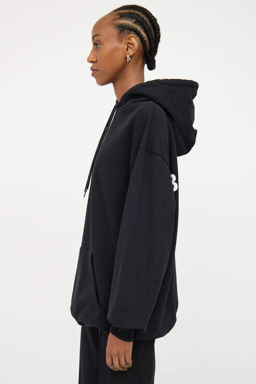 Balenciaga Black Logo Long Sleeve Hoodie