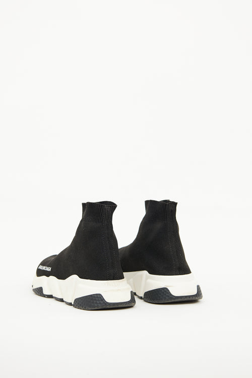 Black 
White Speed Knit Sneaker Balenciaga