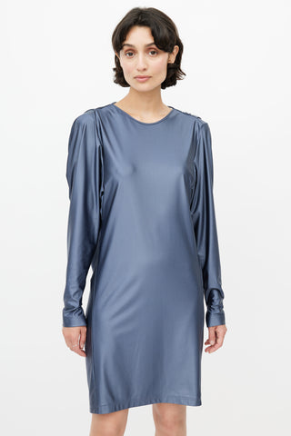 Balenciaga Blue Drape Dress