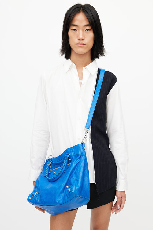 Balenciaga Blue Leather City Bag