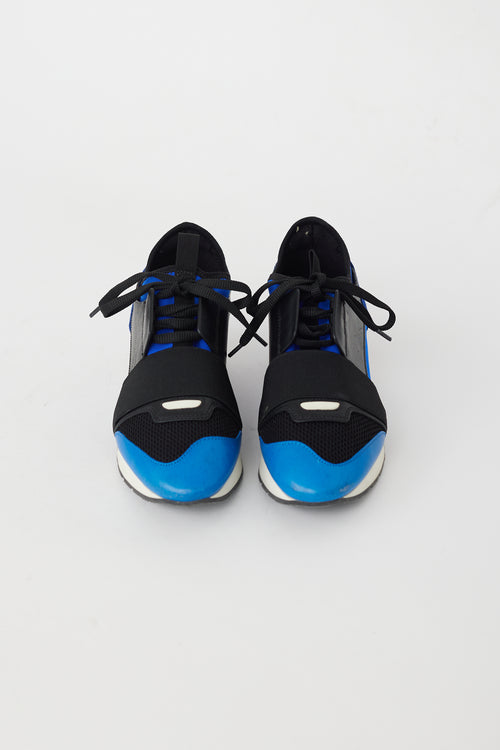 Balenciaga Blue 
Multi Race Runner Sneaker