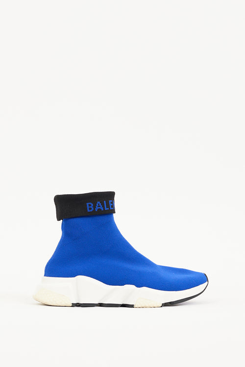 Balenciaga Blue Speed Knit Sneaker