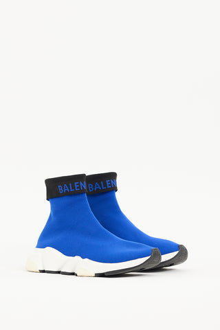 Balenciaga Blue Speed Knit Sneaker