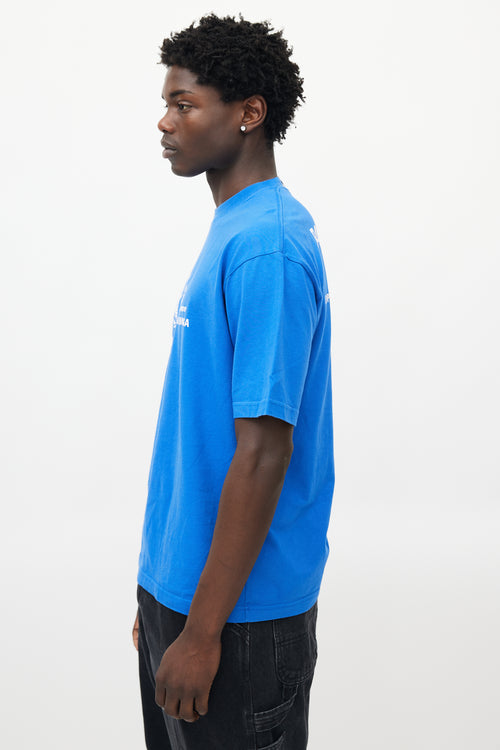 Balenciaga Blue 
White World Food Programme T-Shirt