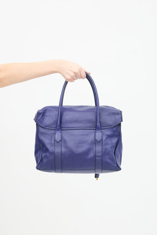 Balenciaga Blue Leather Top Handle Bag