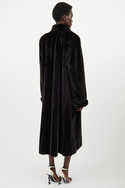 Balenciaga Dark Brown Fur Coat