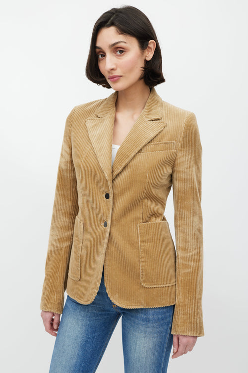 Balenciaga Brown Corduroy Blazer