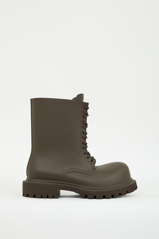 Balenciaga Brown EVA Rubber Steroid Boot