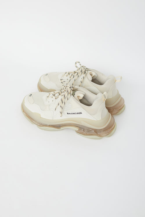 Balenciaga Cream 
Beige Triple S  Sneaker