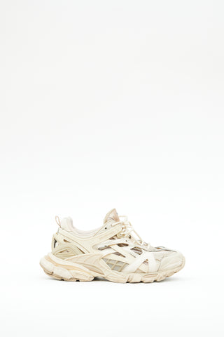 Balenciaga Cream Track 2 Open Sneaker