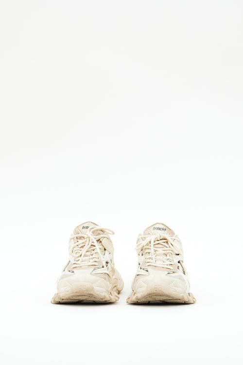 Balenciaga Cream Track 2 Open Sneaker