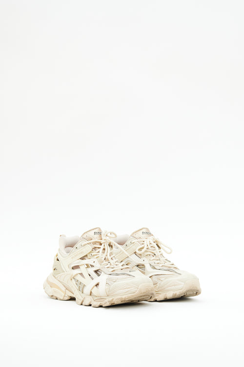 Balenciaga Cream Track 2 Open Sneaker