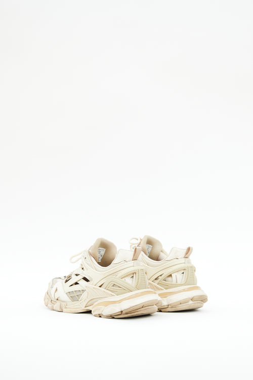 Balenciaga Cream Track 2 Open Sneaker