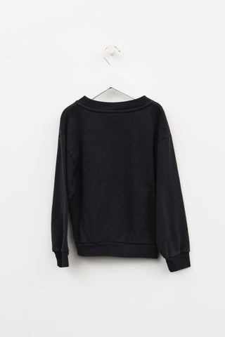 Balenciaga Kids Faded Black Logo Sweatshirt