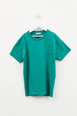 Balenciaga Kids 2018 Green Logo T-Shirt