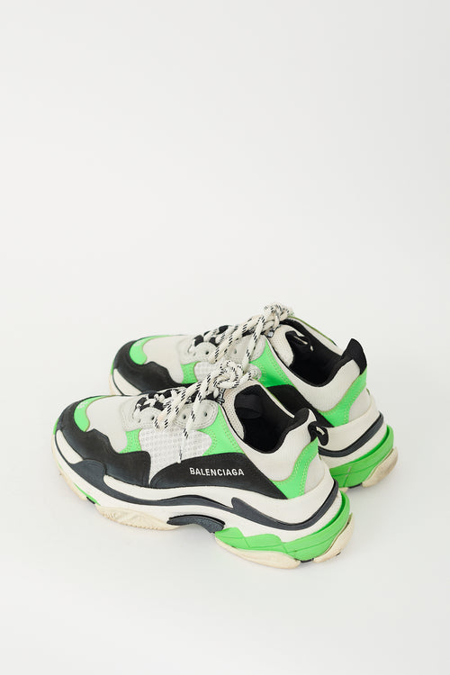 Balenciaga Green 
Multi Triple S Sneaker