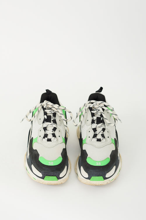 Balenciaga Green 
Multi Triple S Sneaker