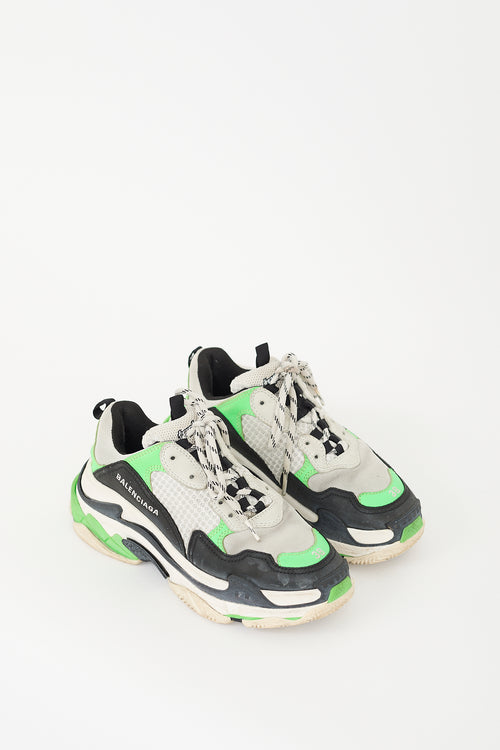 Balenciaga Green 
Multi Triple S Sneaker