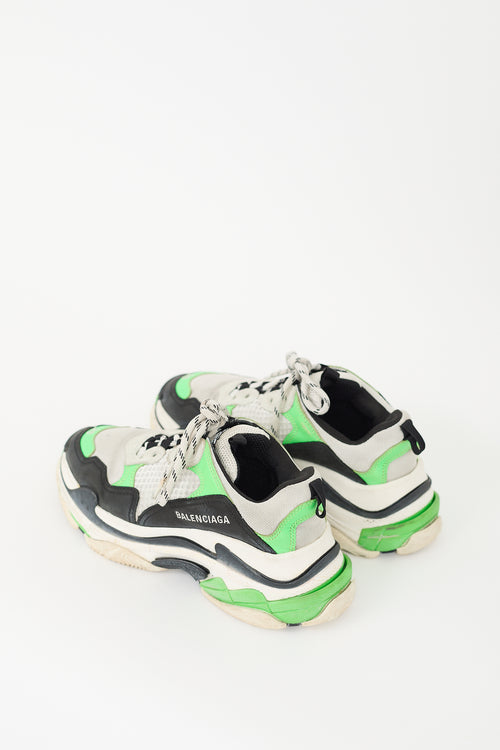 Balenciaga Green 
Multi Triple S Sneaker