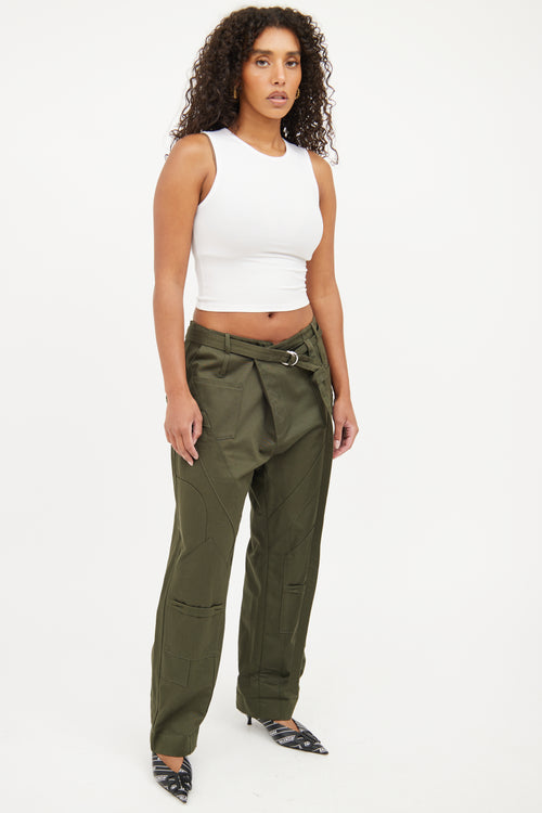 Balenciaga Green Cargo Pant