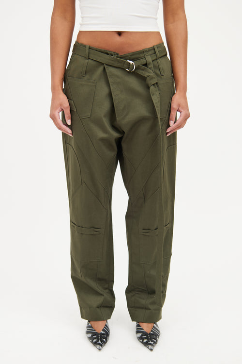 Balenciaga Green Cargo Pant