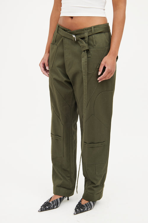 Balenciaga Green Cargo Pant