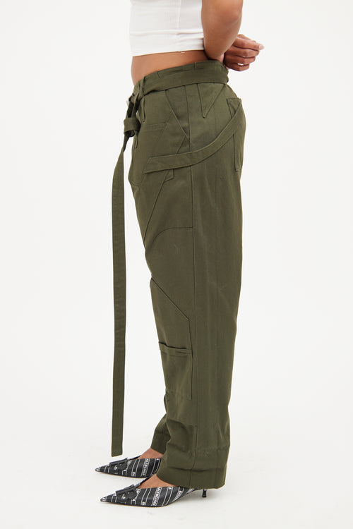 Balenciaga Green Cargo Pant